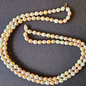 Faux Pearl Necklace 16" White, Pink, Plum